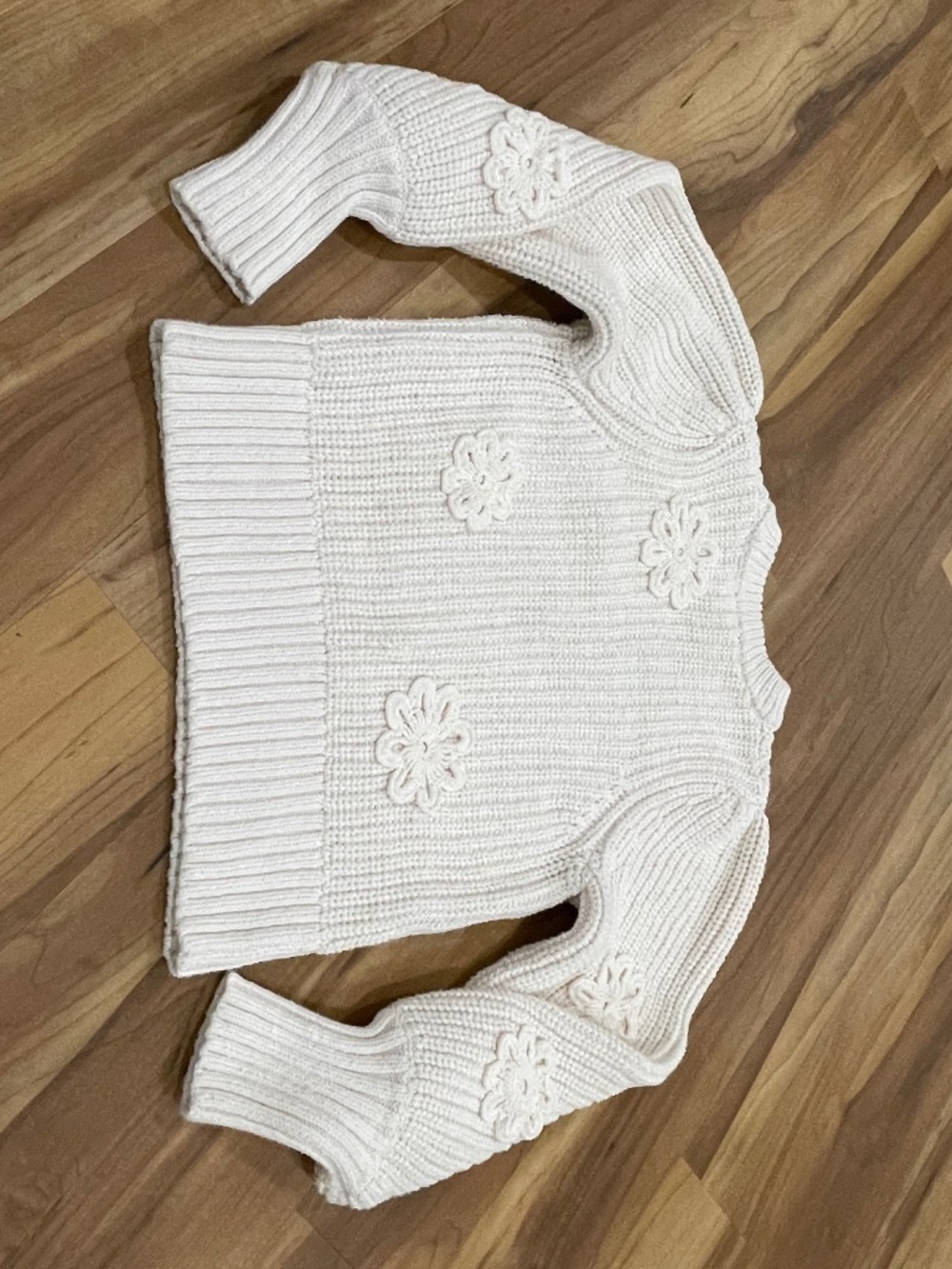 Rails Romy Crochet Daisies Shaker Knit Sweater XS